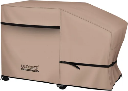 ULTCOVER Cubierta de parrilla impermeable para exteriores, 600D, para Blackstone, Halo LoCo, Nexgrill Weber de 22 pulgadas, estante lateral