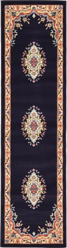 Vista 11 de Rugs.com, colección Amaya - Alfombra de pelo medio marrón de 2 x 3 pies perfecta para entradas, cocinas, rincones para desayunar, piezas de realce