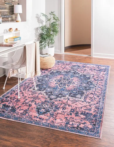 Vista 64 de Rugs.com Francesca Collection - Alfombra lavable de tejido plano, 2 x 3 pies, color blanco sal marina, perfecta para entradas, cocinas, rincones