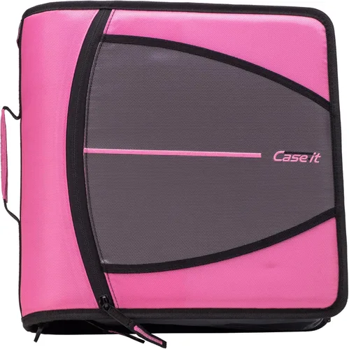 Vista 13 de Case-it Mighty Zip Tab - Carpeta escolar con cremallera, junta tórica de 3", capacidad para 600 hojas, carpeta expansible de 5 asignaturas