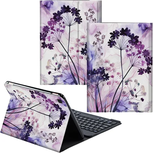 Vista 52 de Funda para Samsung Galaxy Tab S6 Lite 2022/2020 Teclado Inalámbrico Desmontable y Cubierta De Soporte De Cuero PU Funda Protectora Para Samsung