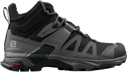 Vista 2 de Salomon Botas de senderismo X Ultra 4 Mid Gore-tex para hombre, Gris Negro, M