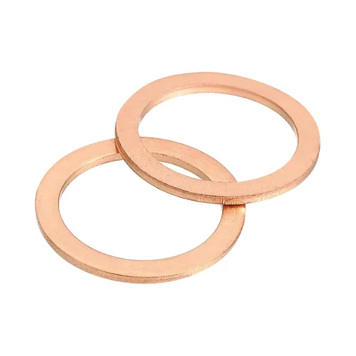 Vista 16 de uxcell Arandela plana M4, 36 piezas de arandelas planas de anillo de cobre de 8 mm DE 1 mm de espesor Junta de sello de metal para tornillos