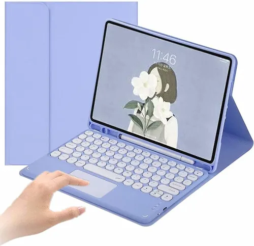 Vista 15 de AnMengXinLing Funda para teclado Galaxy Tab S6 Lite 2024/2022/2020, teclado desmontable y soporte delgado con soporte para bolígrafo S