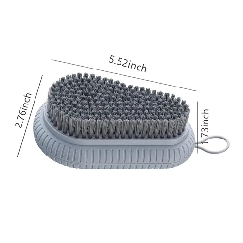 Vista 2 de 2 cepillos de uñas resistentes para limpiar las uñas, cepillo de uñas azul y gris, cepillo duradero con cerdas rígidas para uñas, cepillo de mano