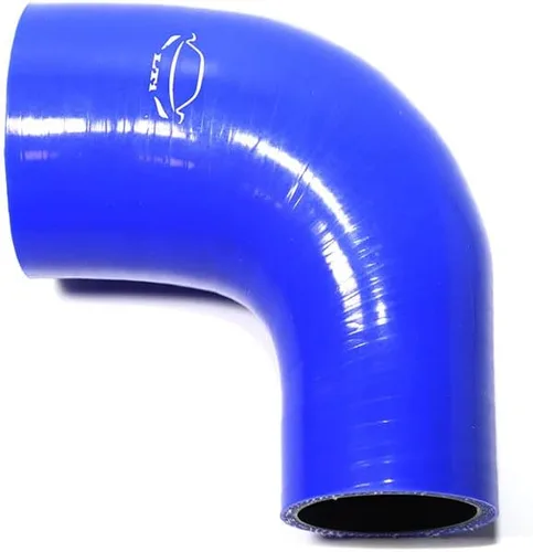 Vista 43 de Manguera de silicona reforzada de 4 capas de alto rendimiento de 2"-2.5" ID codo reductor de 90 grados para turbo/intercooler/tubería (NEGRO 2"-2.5")