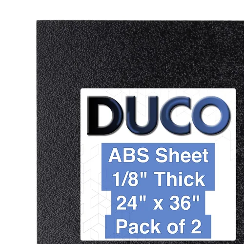 Vista 13 de Duco - Lámina de plástico ABS fabricada en Estados Unidos de 1/8 de pulgada de grosor, 4 x 6 pulgadas, paquete de 2 paneles termoplásticos negros