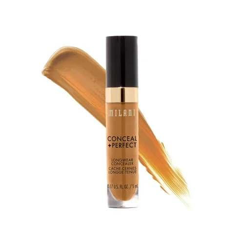 Vista 11 de Milani Conceal + Perfect Corrector de Larga Duración de Cobertura Completa Infundido con Ácido Hialurónico y Vitamina E, Cubre Ojeras, Manchas e