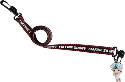 GAZE TinyTAN - Correa de máscara inspirada en BTS Fashion con dije, SUGA, 1 Count (Pack of 1)