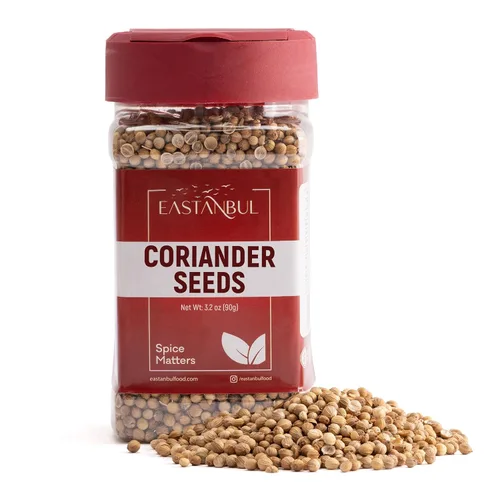 Eastanbul Semillas de Cilantro Enteras, 3.2 oz, Cilantro, Cilantro para Cocinar, Especias para Encurtir, Enlatado, Biltong, Pechuga de Carne en