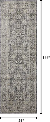 Vista 164 de Loloi Jean Stoffer Katherine Collection KES-02 Ocean/Coral 2'-7'' x 10'-0'', .25" Pile Height, Runner Rug