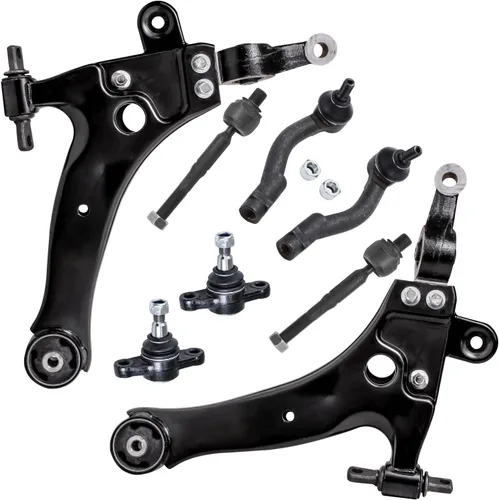 Vista 239 de Detroit Axle - Kit de brazos de control delanteros 2WD de 8 piezas para Ford F-150 Lincoln Mark LT 05-08, 4 brazos de control superior e inferior
