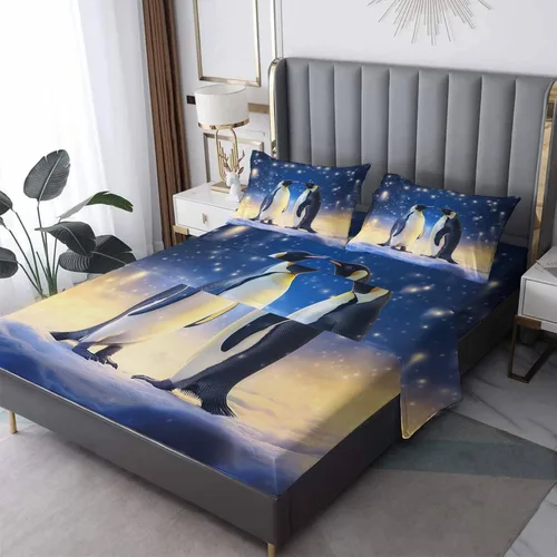 Vista 19 de Sábanas de plumas de pavo real tamaño King – Sábanas de cama de pavo real, microfibra suave y bolsillo profundo, sábanas y fundas de almohada