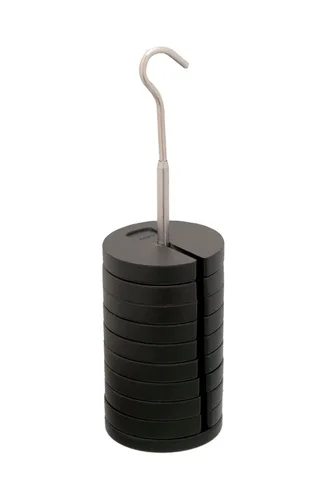 Vista 6 de EISCO Juego de masa ranurada de 10 piezas, 35.27 oz – Zinc Casted – Incluye 9 pesos (3.53 oz cada uno), un colgador (3.53 oz)