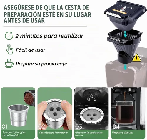 Vista 8 de VIVI SKY Ninja - Cápsula de café reutilizable: paquete de 2 para Ninja
