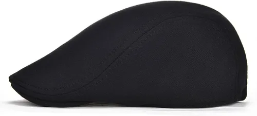 Vista 3 de FEINION Paquete de 2 gorras de algodón para hombre de Newsboy de ajuste suave