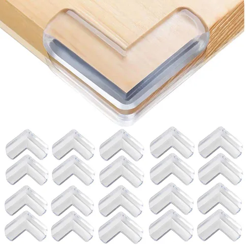 Protectores de esquinas de seguridad, 20 piezas a prueba de bebés, protección transparente para esquinas de mesa, protectores de esquina de mesa