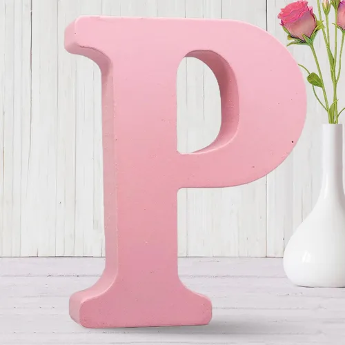 Vista 16 de AOCEAN Letras de madera rosa de 8 pulgadas, letras de madera sin terminar para decoración de pared, letras decorativas de pie, tablero