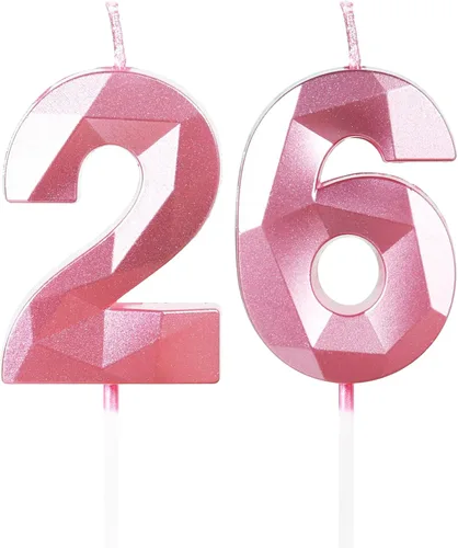 Vista 17 de Velas Número 1, Velas de Primer Cumpleaños, Vela Roja de Feliz Cumpleaños para Pastel, Decoraciones de Cobertura de Pastel de Diseño 3D para Niñas