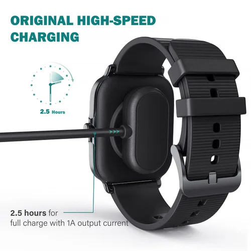 Vista 5 de TUSITA Cables de cargador para reloj inteligente compatibles con Amazfit GTR 4, GTR 3, GTR 3 Pro, GTS 3, GTS 4, T-Rex 2 (1M, 2 unidades)
