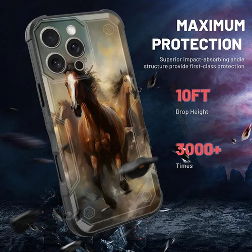 Vista 521 de Funda para iPhone Air, [doble capa] [protección contra caídas de grado militar de 10 pies] Funda resistente a prueba de golpes para iPhone Air