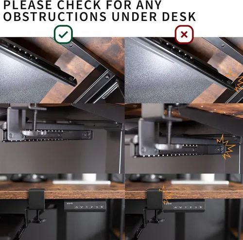 Vista 7 de VIVO Bandeja pequeña para teclado debajo del escritorio con sistema de montaje de abrazadera C extra resistente, 20 (26 abrazaderas incluidas) x 11