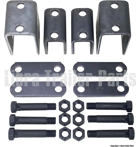 Vista 3 de LIBRA Kit de suspensión de eje de remolque individual de 6000 libras, kit de suspensión de perno en U de resorte de 3000 libras