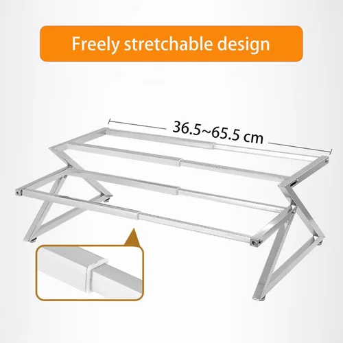 Vista 4 de Bandeja para servir condimentos de dos capas, 8 recipientes de condimentos de acero inoxidable con tapas y cucharones, juego de recipientes