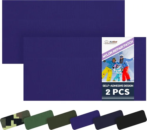 Vista 38 de Azobur Parches de reparación de chaquetas de plumón, impermeables, autoadhesivos, parches de tela de nailon para chaquetas hinchadas