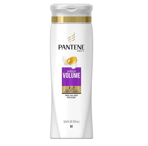 Pantene Pro-V Champú y Acondicionador 2 en 1, Volumen Puro con Colágeno, 12.6 Onzas