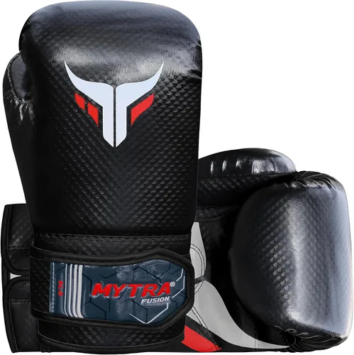 Vista 4 de Mytra Fusion Boxing Gloves for Men, Women & Junior Training, Punching Bag, Sparring, Kickboxing, Fighting, Muay Thai, Bag Gloves