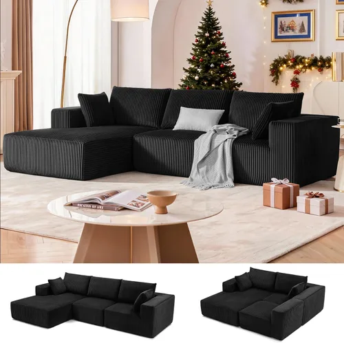 Vista 40 de Weture 95''Modular Sectional Sofa with 1 Chaise and 1 Ottoman, Boneless couches for Living Room Furniture,Comfort U Shaped Sofa， Deep Seat Corner