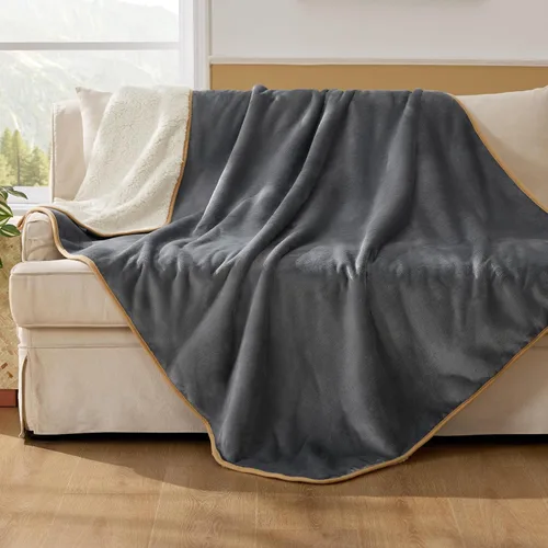 Vista 89 de Bedsure - Mantas impermeables para perros pequeños - Manta de felpa de sherpa con impresión suave lavable para perros y gatos, protector de muebles