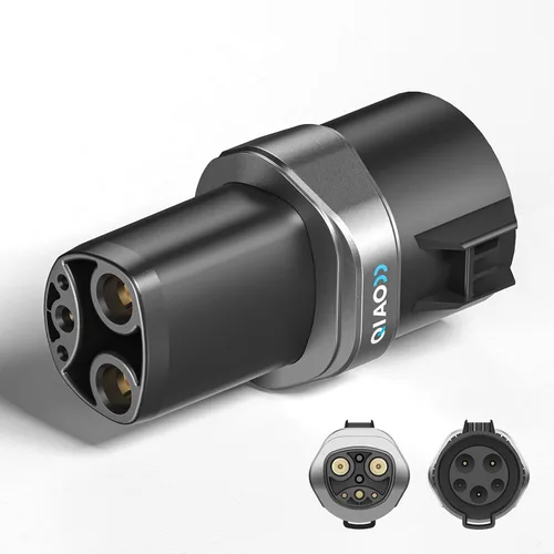 Adaptador de Carga J1772 a Cargador Tesla QIAO, Hasta 80A 250V - Adaptador J1772 a NACS para Cargar Coches Eléctricos Tesla en Estación de Carga AC