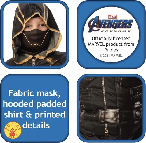 Vista 3 de Disfraz de lujo de Avengers Endgame de Ronin Hawkeye para niños Multicolor