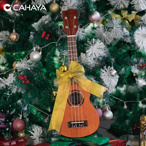 Vista 6 de CAHAYA Ukelele soprano para principiantes: kit de ukelele de 21 pulgadas para principiantes con bolsa de transporte, correa para el hombro