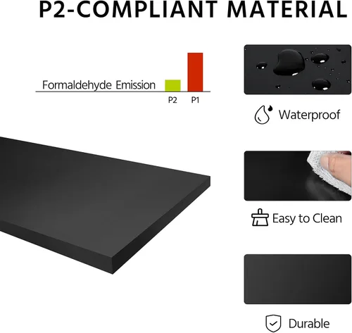 Vista 6 de Yaheetech Juego de 2 mesitas de noche, mesitas de noche de madera con 2 cajones y compartimento, 2 piezas de mesita de noche alta para dormitorio