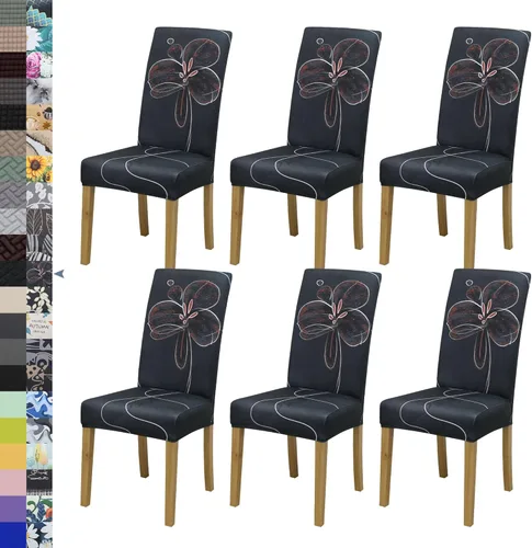 Vista 121 de BIETYONE - Fundas para sillas de comedor, juego de 2 fundas para sillas de comedor o cocina, lavables, protectoras, para sillas Parsons