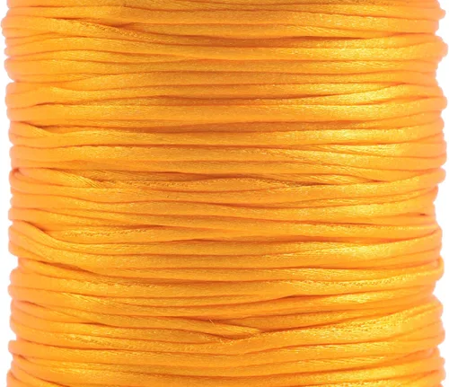 Vista 113 de KONMAY - Cuerda de nailon satinado de seda, 45.72 metros, 0.8mm cola de rata, para nudos chinos, Kumihimo, abalorios, macramé, joyería, Verde manzana