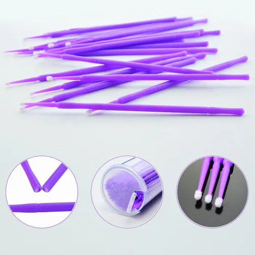 Vista 3 de 400 brochas de microaplicador dental Yookat desechables micro aplicadores para extensiones de pestañas y uso oral con micro cepillos aplicadores