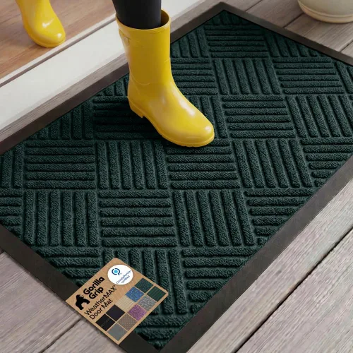 Vista 33 de Gorilla Grip - Tapete WeatherMax todo terreno 100% impermeable, caucho natural, resistente a manchas y decoloración, interior y exterior, fácil