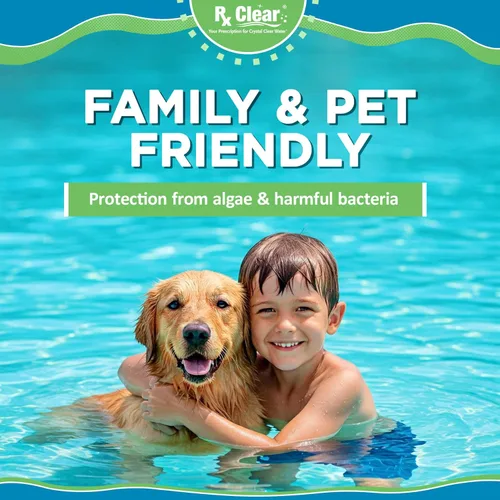 Vista 3 de Rx Clear Cloro granular para piscina de 25 libras Uso como bactericida, algicida y desinfectante en piscinas, jacuzzis y spas Estabilizado