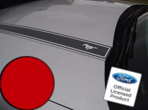 Vista 2 de Decal Mods Hood Spears - Paquete de calcomanías gráficas compatibles con Ford Mustang Stripe - LOD Negro (brillante) -CB (se adapta a 2010-2012)