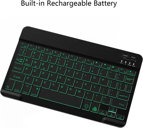 Vista 5 de Teclado Bluetooth retroiluminado de 7 colores para iPad 11ª 10ª generación, iPad Pro M4 13 12.9 11 pulgadas, iPad Air M3 M2 5ª 4ª generación, iPad