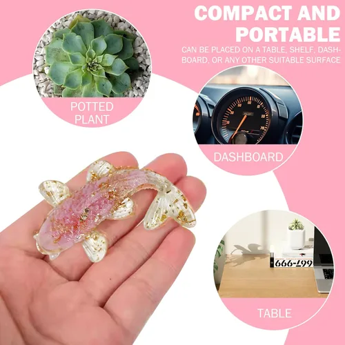 Vista 7 de Koi Fish Decor Crystal Figurine, Small Glass Fish Ornament for Home Desk, Lucky Wealth Attraction Decoration