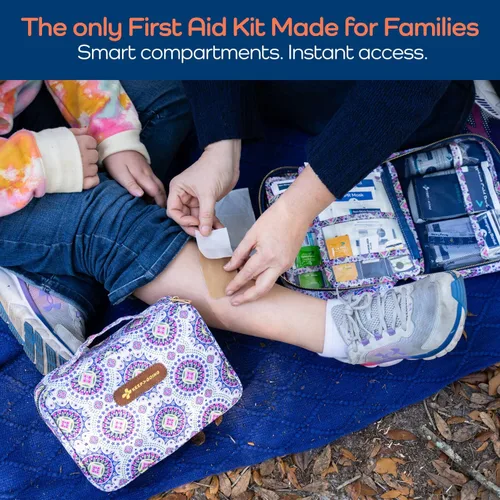 Vista 2 de KeepGoing - Kit de primeros auxilios para el hogar grande para niños, 270 unidades, para automóvil, hogar, dormitorio y barco con vendajes sin