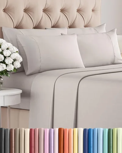 Vista 34 de Juego de sábanas Twin de 4 piezas - Cómodo, transpirable y refrescante - Juego de ropa de cama de lujo de hotel ultrasuave con bolsillos profundos