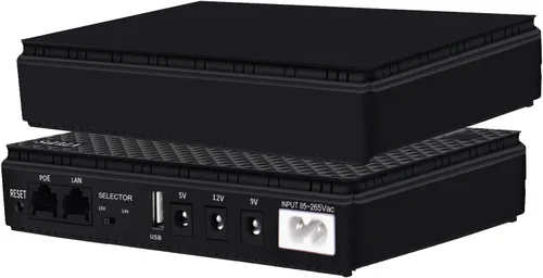 Vista 6 de Mini UPS DC 10400mAh batería de reserva y protector de sobretensiones Fuente de alimentación ininterrumpida para router módem USB Mini UPS 5V/9V/12V