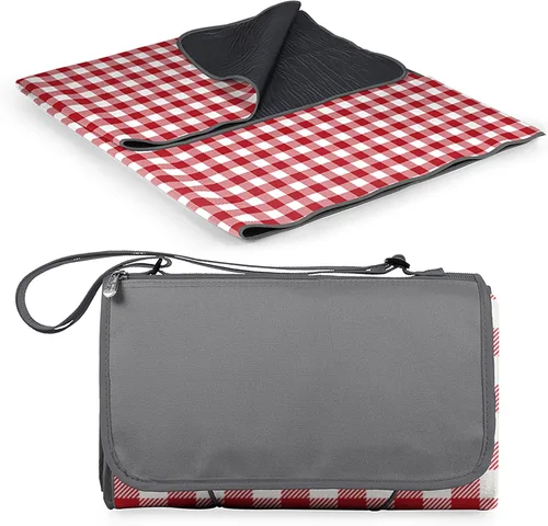 Vista 12 de Manta de picnic para exteriores Picnic Time Tote, tamaño XL, color azul a rayas