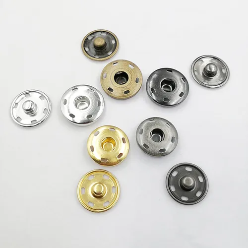 Vista 2 de 5 pares de botones de cobre para coser, camisas, botones de cobre para bricolaje, accesorios para bricolaje (negro, 0.394 pulgadas)